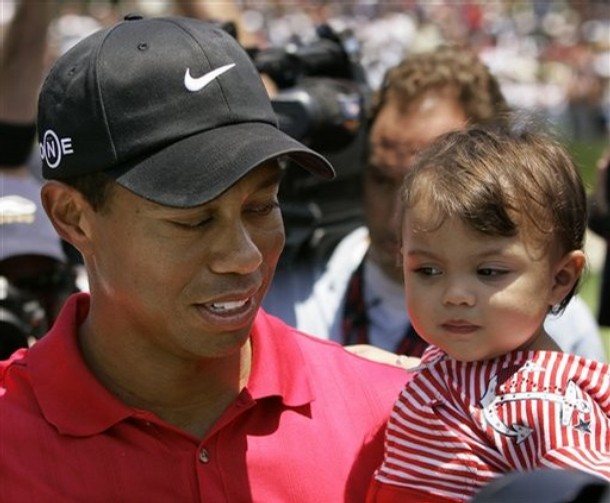 tiger woods ex wife pregnant. Tiger Woods and his daughter