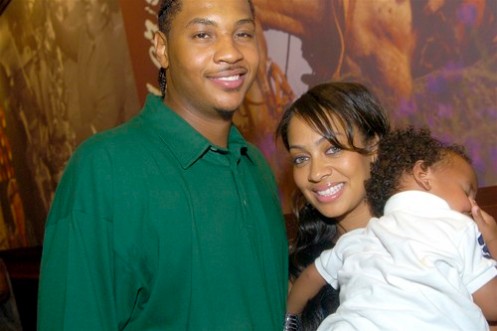 carmelo anthony wife and son. NBA star Carmelo Anthony had